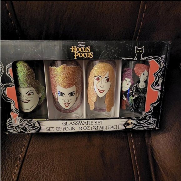 Disney Other - Hocus Pocus 4 pc Halloween Glass Set